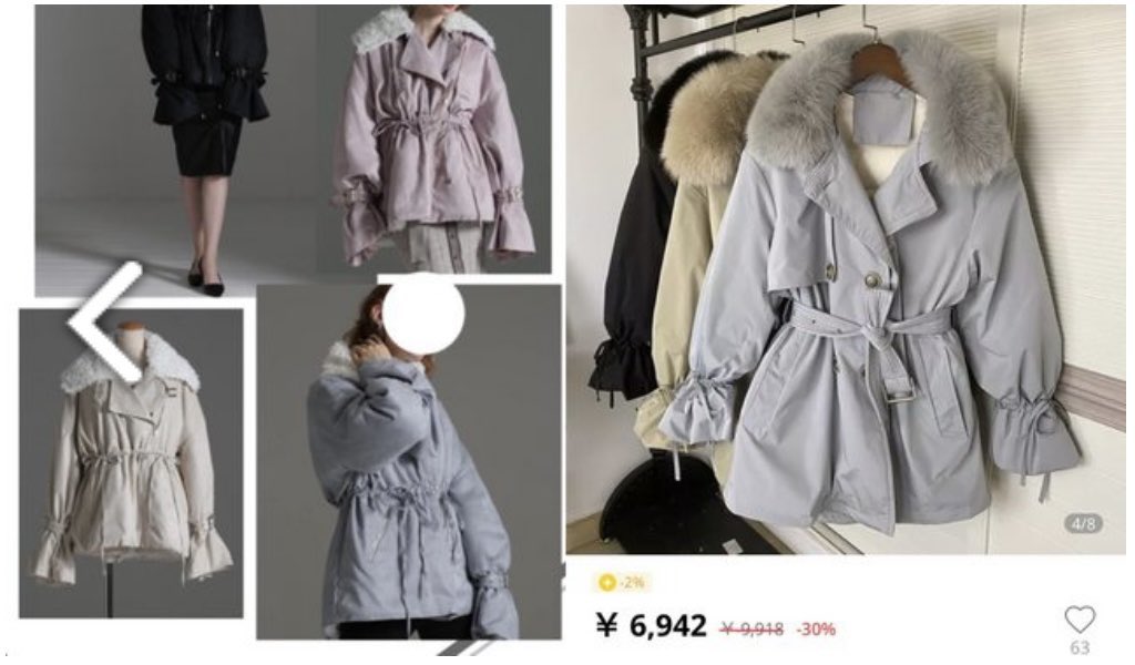 Riu リウ Fur collar long coat むずがゆい グレー Rちゃん