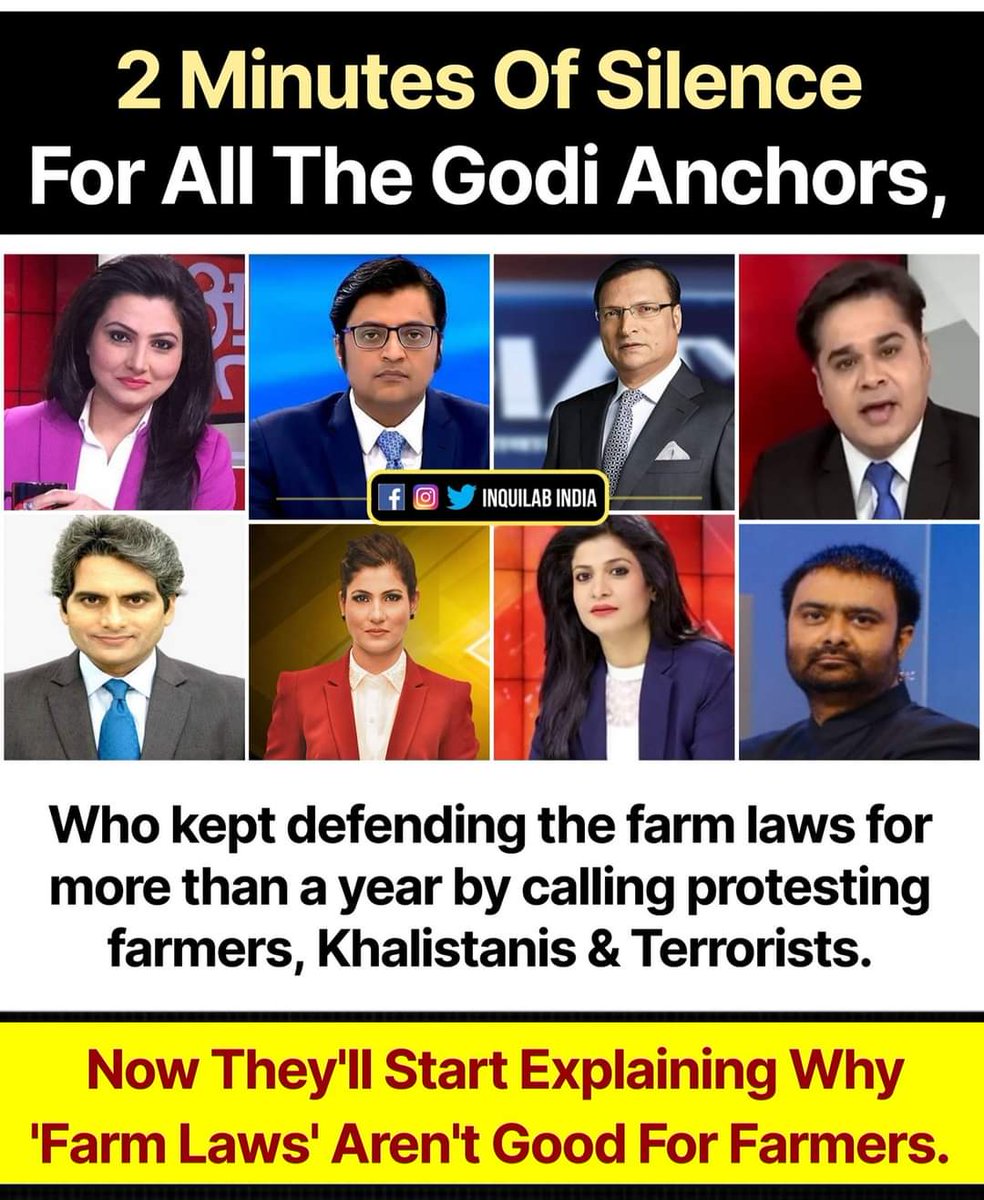 KannanPet's tweet photo. #InternationalMensDay #FarmLawsRepealed #FarmersProtest #Farmlaw #EndViolence #ABDevilliers #ModiLost Huge congratulations to the Indian farmers' for their historic victory today.
More than a year of sustained protest - resisting policy brutality that killed around 700 farmers https://t.co/fIx2GItiMR