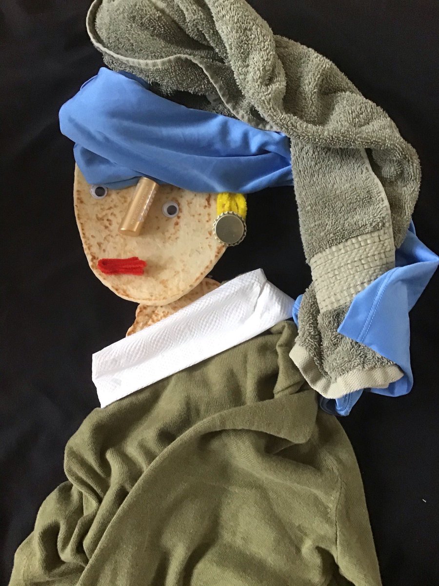 VivantaVie's tweet photo. Teaching #visualart virtually enables new creative ways of teaching art to enable students to see the potential of everyday materials in their home, have fun exploring art history together & letting their creativity shine! #Vermeer @JosephineOCSB @AmySymes https://t.co/l2K3Qa03Ka