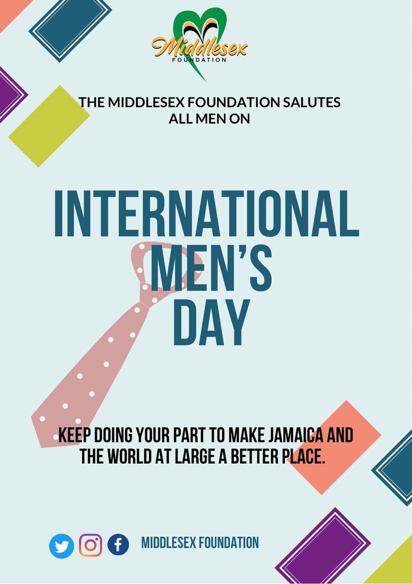MiddlesexFound1's tweet photo. Happy International Men’s Day to all our gentlemen in Middlesex Foundation and across Jamaica. You Are Appreciated. 🙏💛 https://t.co/nG1OndUG0y