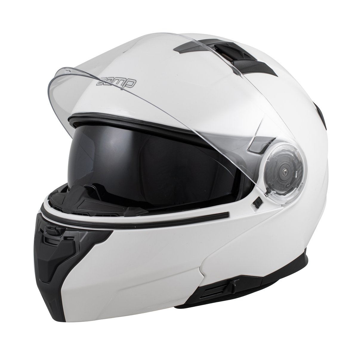 Get maximum versatility with the FL-4 moto helmet. The lightweight shell is aerodynamic and comfortable at all speeds. Easily flip up the chin bar or lower the retractable inner sun shield. Get all the info &amp; available colors at your local Zamp Dealer or zamp-racing.com/fl4