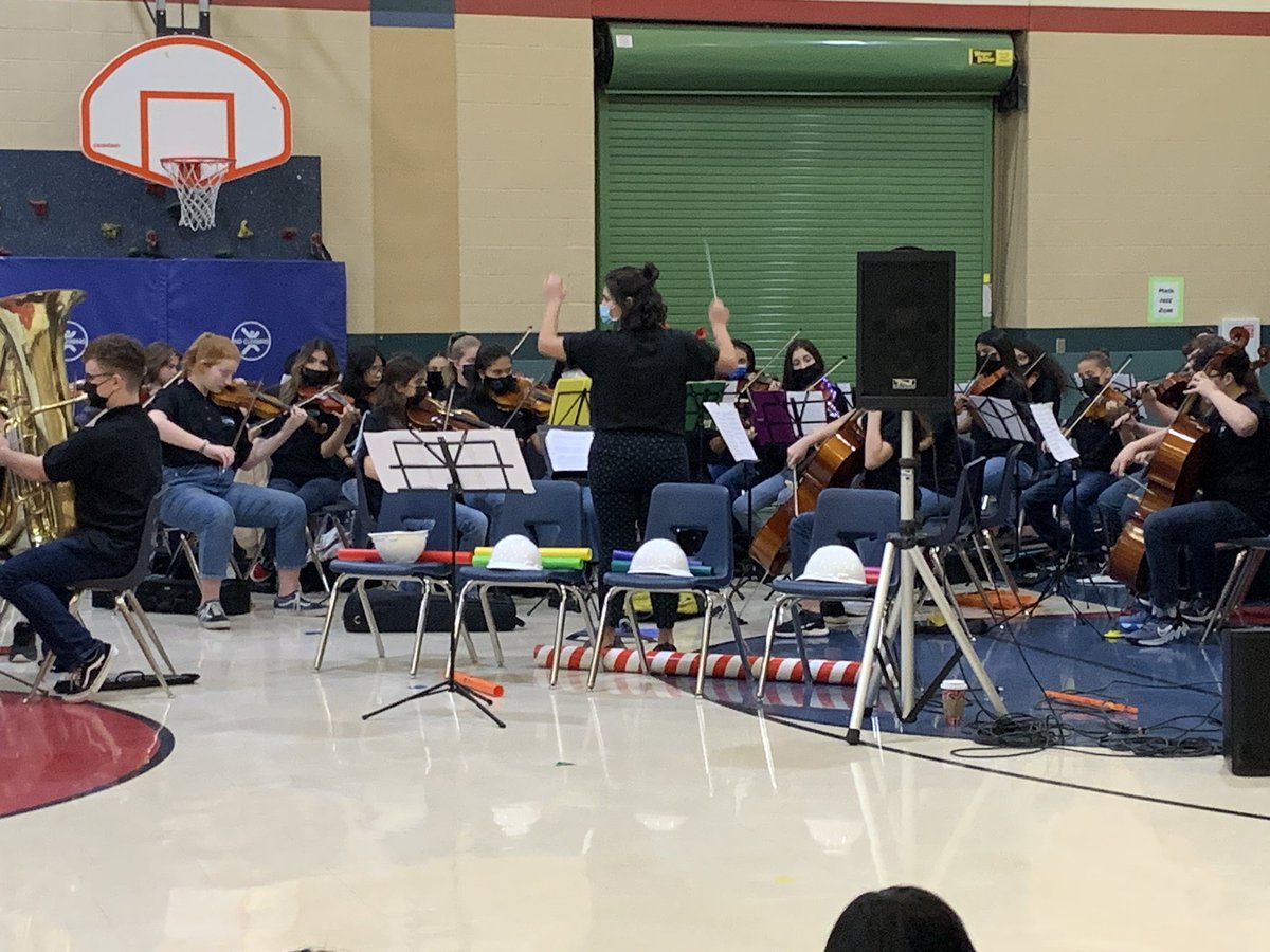 turrumusic's tweet photo. We love having former students come visit (so much we let them beat us over the head with boomwhackers)! Thank you @NISDStinson Music Dept for your wonderful performance! @NISDCarnahan @NISD_FineArts #carnahanreunited https://t.co/zlsi3igxlu