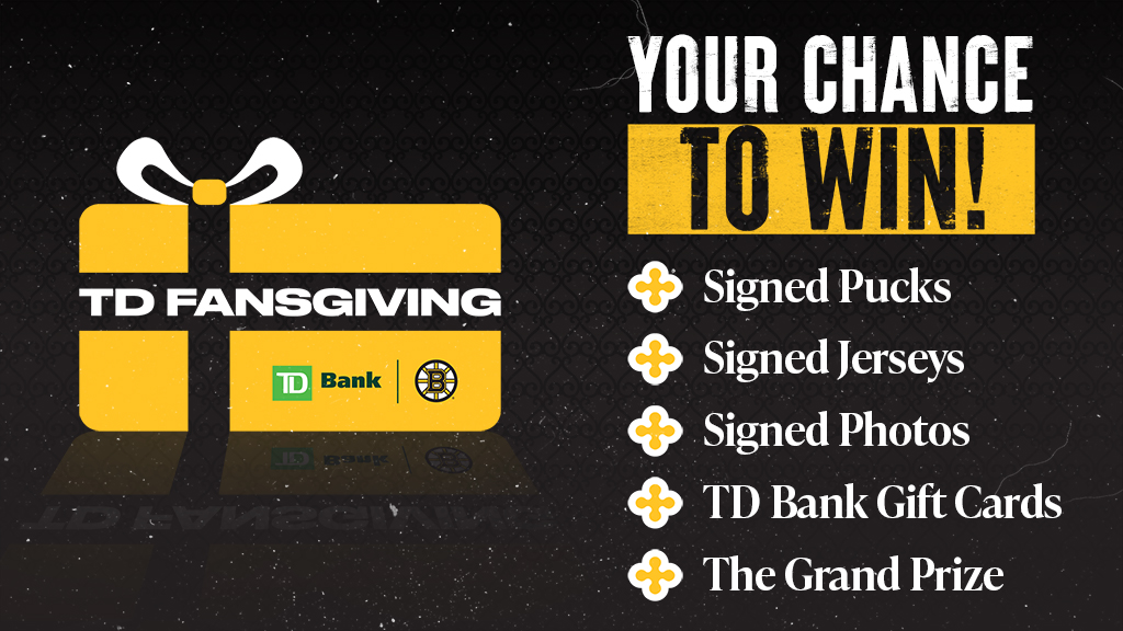 🚨#TDFansgiving starts on 11/22🚨

Thank you for being the best fans out there. To celebrate you, we are going to be giving out signed pucks, photos and jerseys next week, with one grand prize on Thanksgiving Day. Follow along on Twitter to take part in the fun.