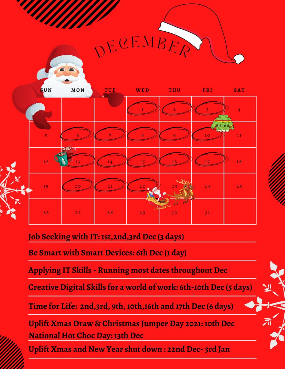 Christmas is coming....🎅

Make sure you don't miss out on our last courses of 2021, and get enrolled onto one of the many courses we have running throughout December!

Contact us to get started🎄☃️