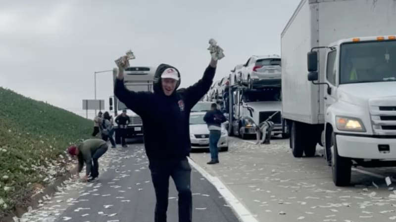 san diego armored truck drops money
