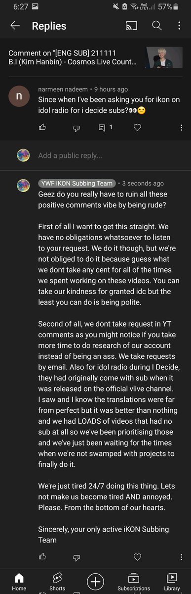 iKONSubs's tweet photo. We're just tired 24/7 doing this thing. Lets not make us become tired AND annoyed. Please. From the bottom of our hearts. 

Sincerely, your only active iKON Subbing Team. https://t.co/RBsISHXGEP