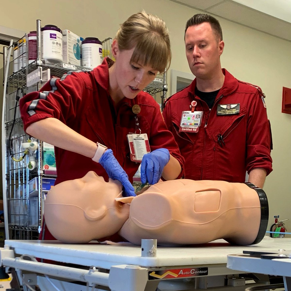 StanLifeFlight's tweet photo. Our newest Flight Nurse Katja practicing surgical airways. We continually train on all our advanced procedures to include RSI,surgical airways, arterial line placement & more!
#stanfordlifeflight #flightnurse #HEMS #lifeflight #criticalcaretransport #CAMTS #emergencymedicine https://t.co/5O4po7nQTb