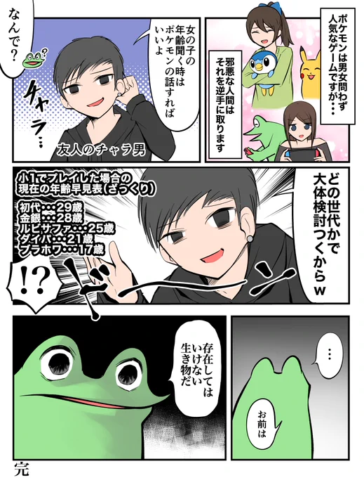 ポケモンで女の子の年齢を見抜くチャラ男の話 