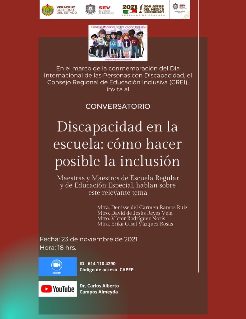 AlmeydCampos's tweet photo. Consejo Regional de Educación Inclusiva (CREI) invita a Conversatorio👇🏻 https://t.co/812XsoA1rj