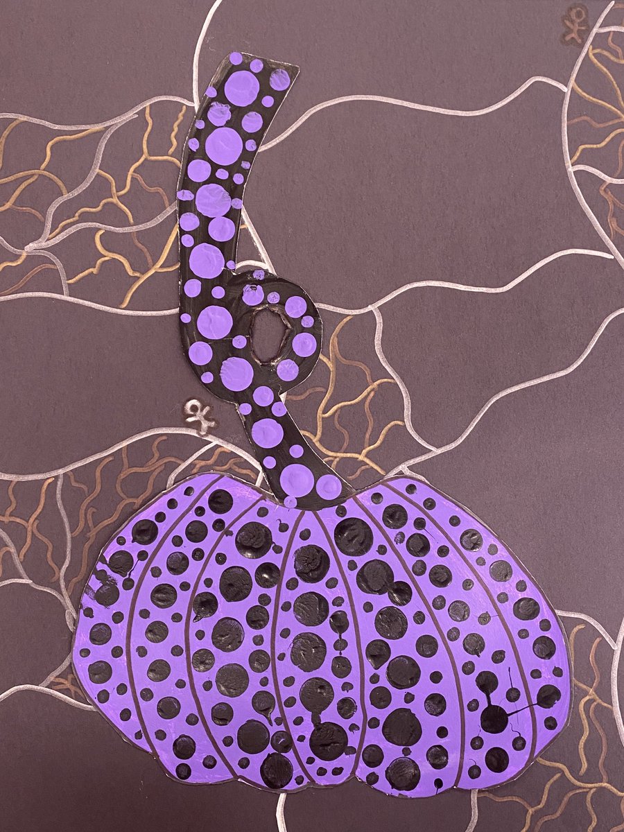 MrsColucciArt's tweet photo. 5th graders learned all about Yayoi Kusama and her famous dotting technique! They created pumpkins and used colors connected to their feelings. So fun!! #YayoiKusama #5thgradeart #SELandART @NorthWilm @WilmingtonPS https://t.co/t2HCbaJuV5