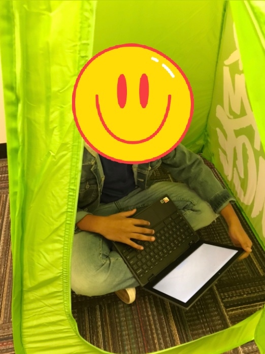 “Hey Mrs. Williams, can I do my work in the tent?”... this @Flipgrid pod is going to get a lot of use! 
@CiaHallsville @HallsvilleJH 
#flexibleseating #middlemath #hjhexcels #hisdexcels #nearpod