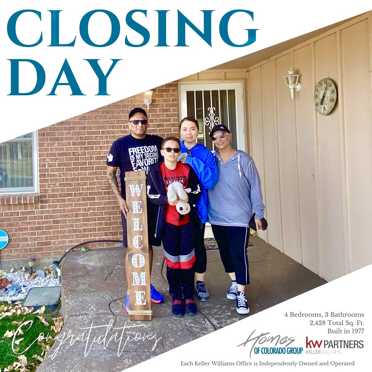 TheEricEstrada's tweet photo. Super special day! 
Welcome back to Colorado Luis and Family! 
Glad to have you all back!

Thank you for trusting us with another move 🙂 

Welcome back home my friends! 
.
.
.
#homesofcoloradogroup #homesofcolorado #realestate #coloradohomes #closingday #homesweethome #military https://t.co/THQqmt9fg2