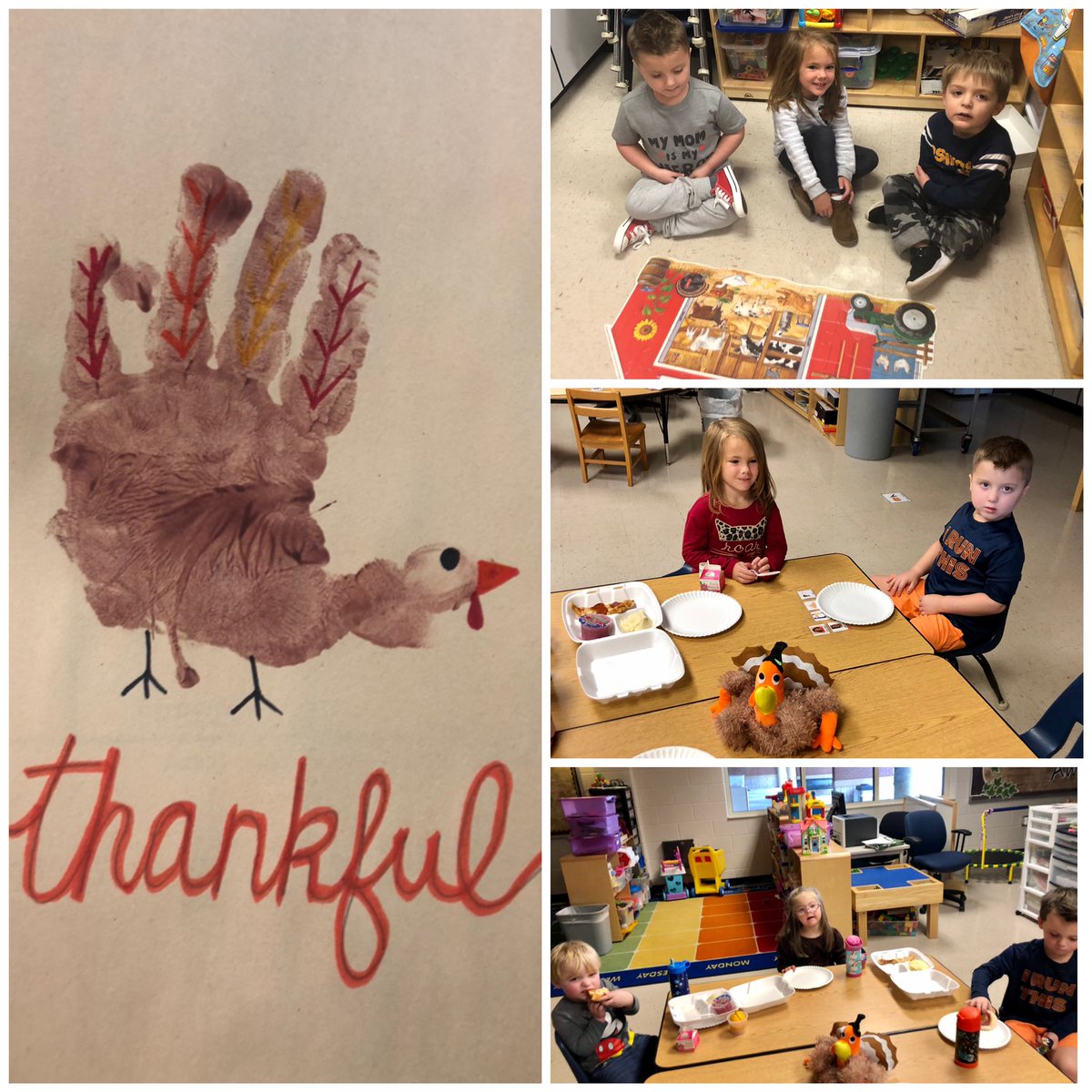 CallieMurrayPME's tweet photo. We are so thankful for our little turkeys and a wonderful community that supports us every step of the way. #RunTurkeyRun #BetheLight @PickettsMillES https://t.co/uHW1G2mZf7