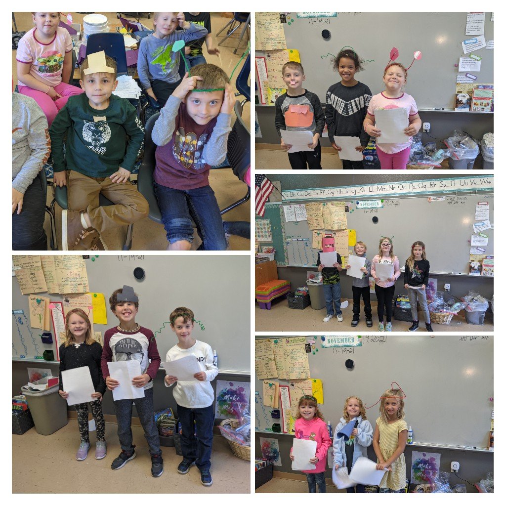 Sarahmo18852284's tweet photo. Moral of the story is... Kids love reader's theaters!
They did a terrific job on their fable reader's theaters today.
Have you ever seen such cute ants, grasshoppers, and narrators before??!!
#SteamatStribling #fables #readerstheaters #theantandthegrasshopper ❤️🐜🦗 https://t.co/6G0bUShcfS