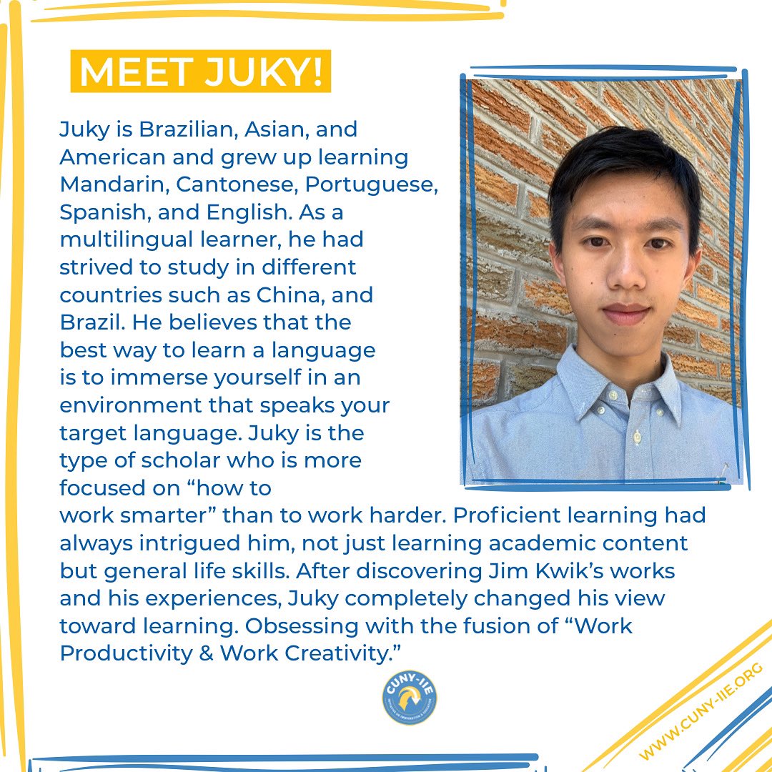 cuny_iie's tweet photo. Juky is a Youth Fellow who is part of the Immigrant Liaison Program! He uses his knowledge of language and lived experiences to support and give feedback to the Liaisons.
#ImmigrantLiaisonProgram
#CUNYIIE #CUNY https://t.co/H8ndFxhH6I