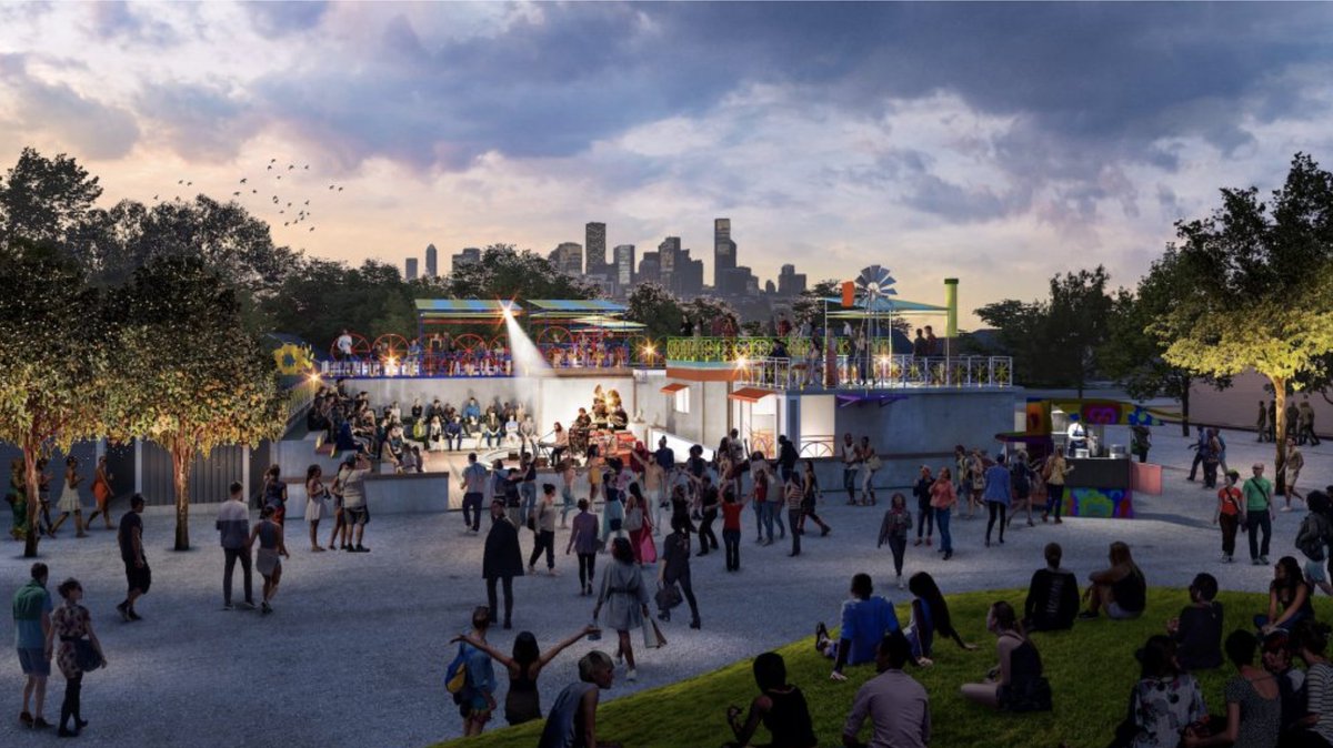 RogersArch's tweet photo. "The Orange Show Center for Visionary Arts hired the Houston office of New York-based architectural firm Rogers Partners to oversee the design of the campus expansion after hosting a nationwide competition supported by the Houston Endowment." - @HoustonChron https://t.co/EPBAEdl092