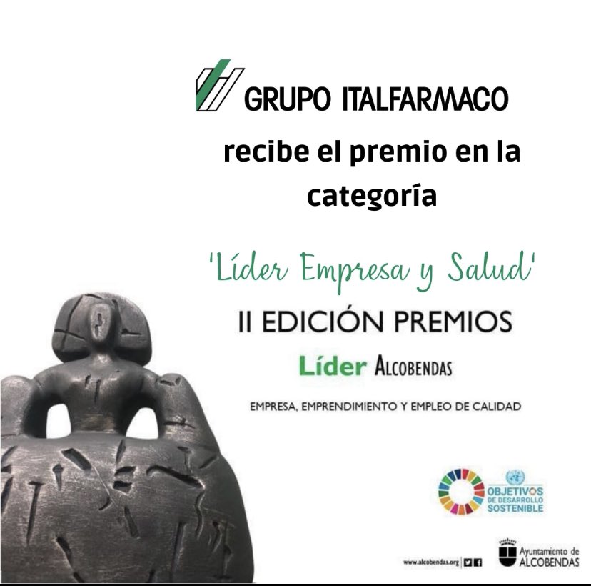 vsomodevilla's tweet photo. @italfarmacoes recibe el premio  Empresa y Salud de los #premios  Líder Alcobendas por su compromiso con la investigación y desarrollo de productos innovadores.
Álvaro Acebrón, Director General  recoge el premio 
 Gracias @ALCBDS_Ayto @RobertoFraile_ @merca2_es @AitorRetolaza . https://t.co/ANVGhCAcNX
