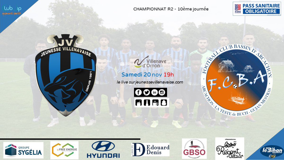 🔵⚫️Retrouvez la programmation de ce week end sur le site et la page FB 

jeunessevillenavaise.com

facebook.com/15524231455502…

Tous en Bleu et Noir pour nos Panthères 💙🖤

#teamJV 
#jeu #valeur

<a href="/LigueFootballNA/">Ligue de Football Nouvelle-Aquitaine ⭐️⭐️</a> 
<a href="/foot_gironde/">Foot-Gironde</a> 
<a href="/villenavedornon/">Villenave d'Ornon</a>