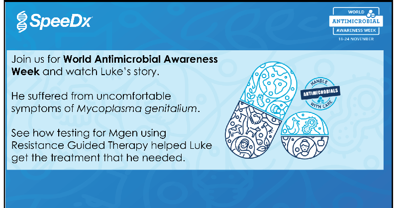 Speedx Join Us For Waaw And Watch Luke S Story He Suffered From Uncomfortable Symptoms Of Mycoplasma Genitalium See How Testing For Mgen Using Resistanceguidedtherapy Helped Luke Get The Treatment That
