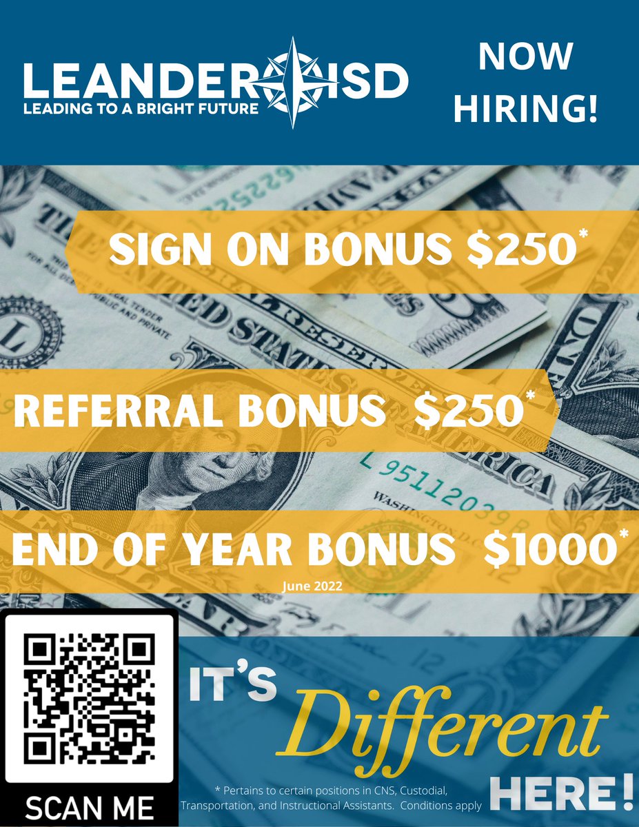 <a href="/LeanderISD/">Leander ISD</a> is HIRING!!!  Find out how you can make a difference in one of the fastest growing school districts in the state of Texas!!  More information: bit.ly/3qTvWtT  @cnslisd <a href="/LISD_BusInfo/">LISD Transportation</a> <a href="/JohnWest777/">John West</a> <a href="/LISDCareers/">Leander ISD HR</a> <a href="/jendunn68/">jendunn68@gmail.com</a> @LISD_SPROG