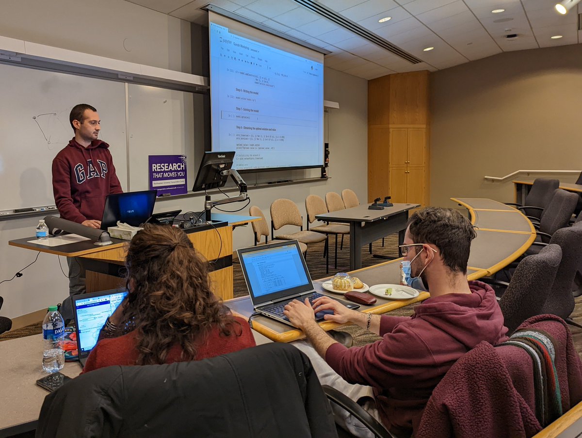 A great presentation by Mariana and Harun of @NU_IEMS yesterday on how to use #gurobipy for optimization of the canonical vehicle routing problem! 

#ReadyforResearch