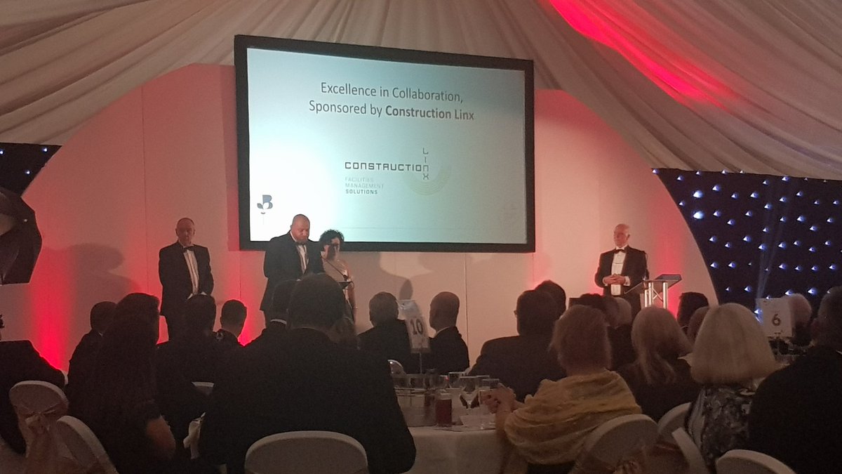 Reaseheath's tweet photo. Excellence in Collaboration award sponsored by #ConstructionLinx goes to @DavidJewkesArt at @SCheshChamber #SCCBA21 https://t.co/GTsZPlxrR4