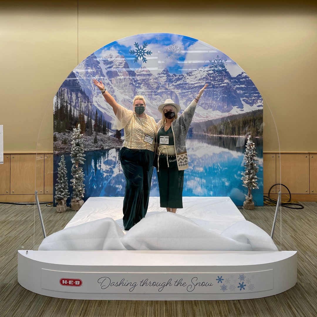 Come see our merchant pop-ups upstairs until 7 p.m.! While you’re here, take a picture in our super-sized snow globe generously sponsored by @HEB ! #AChristmasaffair #JLAustin #JLA