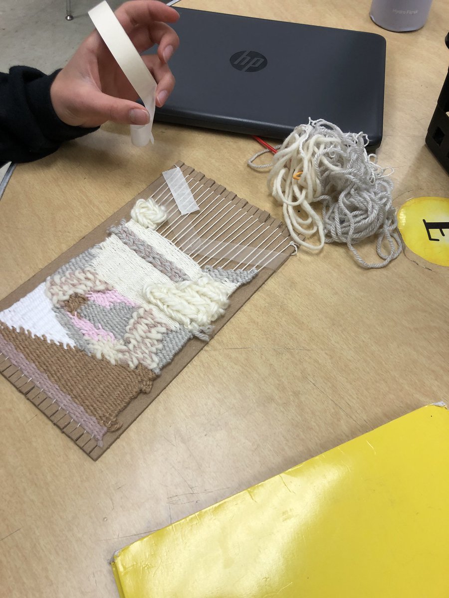 tjhsart's tweet photo. I know I might be bias…but these weaving tapestries are amazing! They are made by 12-14 year olds! These weavings have exceeded my expectations and I am so proud!!!! #weave #weft #warp #fiberarts https://t.co/eAFf8vYDMK