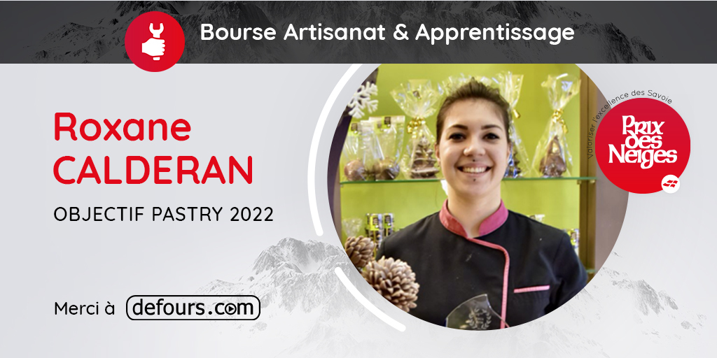 Prix_des_Neiges's tweet photo. Félicitations à Roxane Calderan qui reçoit la Bourse de la Vocation dans la catégorie Artisanat &amp; Apprentissage remise par @DefoursC représenté par Guillaume Thiabaud et Maxime Gay-Lancermin !  
 #Defours #PDN2021 https://t.co/W7Cne6UeGz