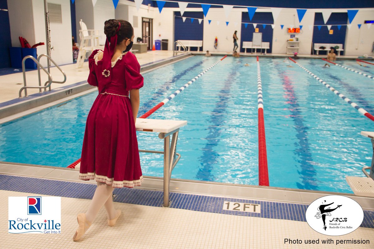 RockvilleRec's tweet photo. Before she performs in The Nutcracker by the @RockvilleBallet, Clara is continuing her magical journey around Rockville. Clara, played here by dancer Kate, stopped by the Rockville Swim &amp; Fitness Cntr. See where Clara’s Magical Journey takes her tomorrow! https://t.co/S8TzbT4yGR https://t.co/iVkFo9P4nR