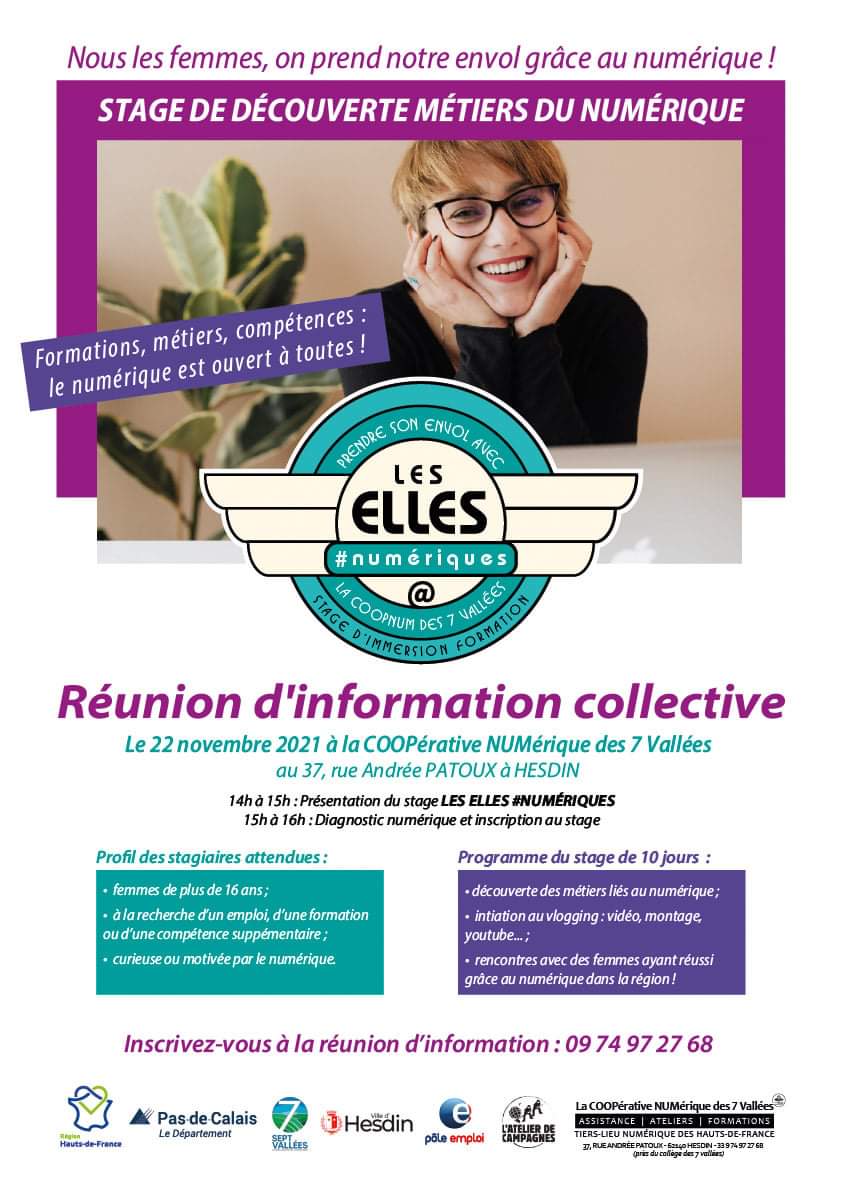 #opportunité #numerique #diversite
Stage immersif original pour convaincre les femmes à la recherche d'un emploi ou d'une formation que le numérique est aussi une opportunité pour ELLES
Organisé par <a href="/Robin_Pirez/">Robin PIREZ VIRON</a> et la CoopNum 7 vallées et soutenu par @poleemploi_HDF #Marconnelle