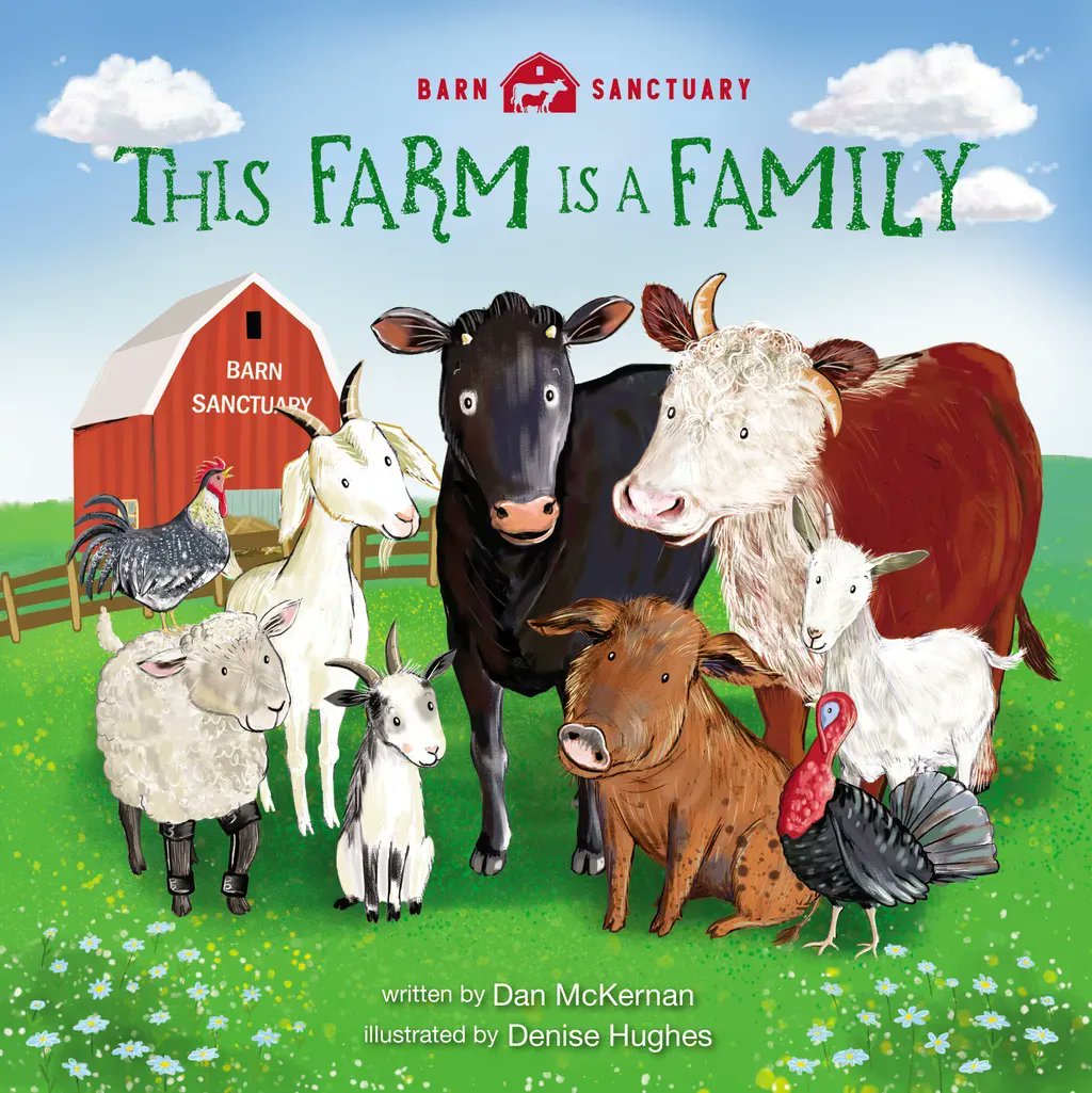 BarnSanctuary's tweet photo. Guess what?! 'This Farm is a Family'  is officially available for pre-order and comes out April 5th, 2022 https://t.co/vThxfcNj8C! The book follows a group of rescued farmed animals who are living their best lives at Barn. Each one is eager to meet the newest arrival, Buttercup! https://t.co/RgoHXfcIiW
