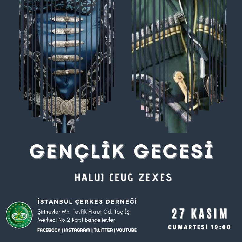 istanbulcerkes's tweet photo. Etkinliklerimize kaldığımız yerden devam ediyoruz.
Gençlik gecemizde buluşmak dileğiyle… https://t.co/3cvShAUw3Z