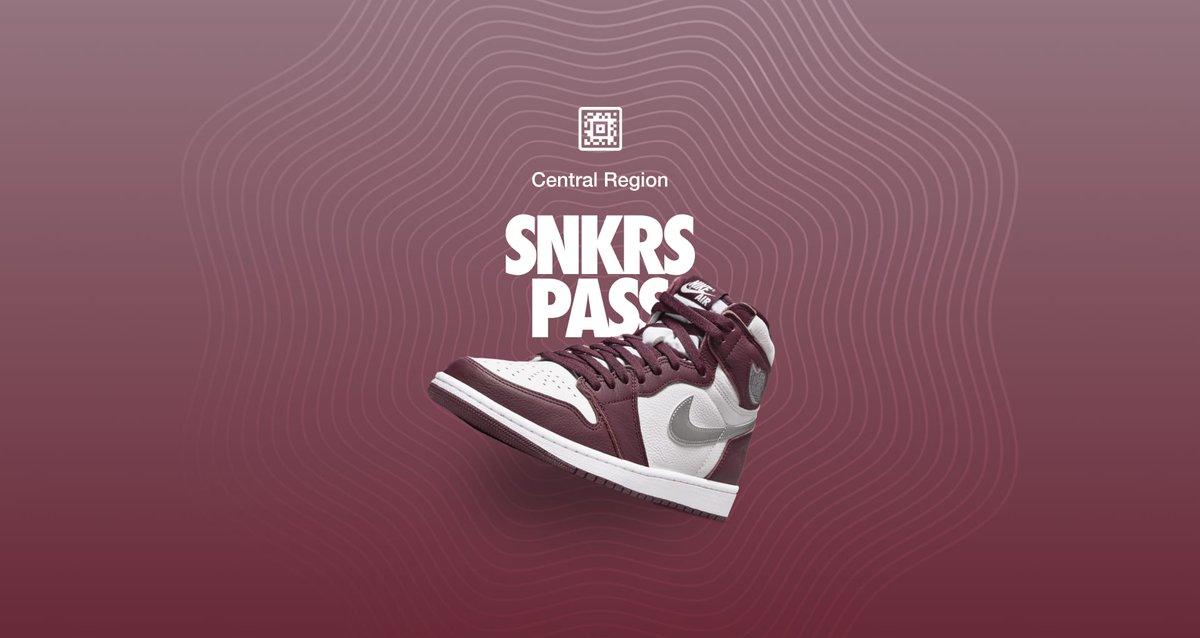 SOLELINKS's tweet photo. SNKRS PASS Central Region
Air Jordan 1 Retro High OG 'Bordeaux'
=> https://t.co/tJwzFydeV4 https://t.co/ydF9Kgr5oY