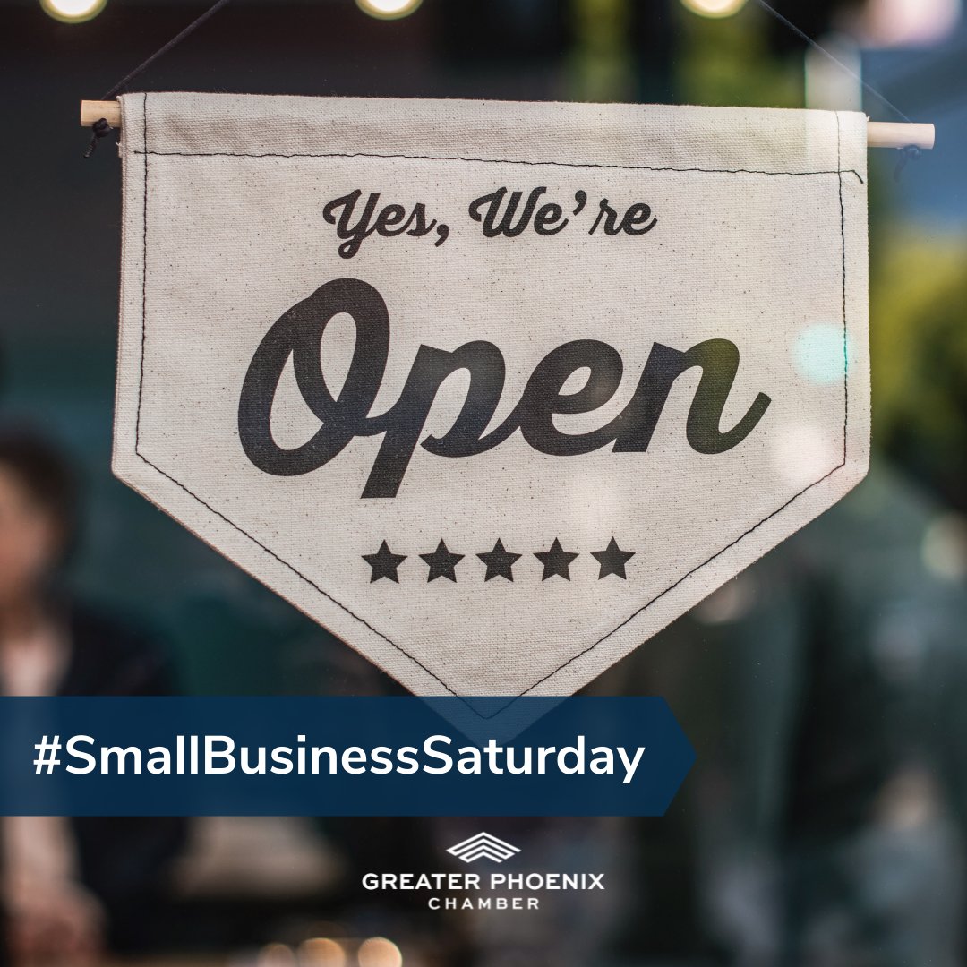 phxchamber's tweet photo. Small Business Saturday is right around the corner! Which Arizona small businesses do you plan to support on Nov. 27th? Take a look at our business directory to support fellow Chamber members this holiday season >> https://t.co/iFS5kamT3b #shopsmall https://t.co/703nWsUk7u