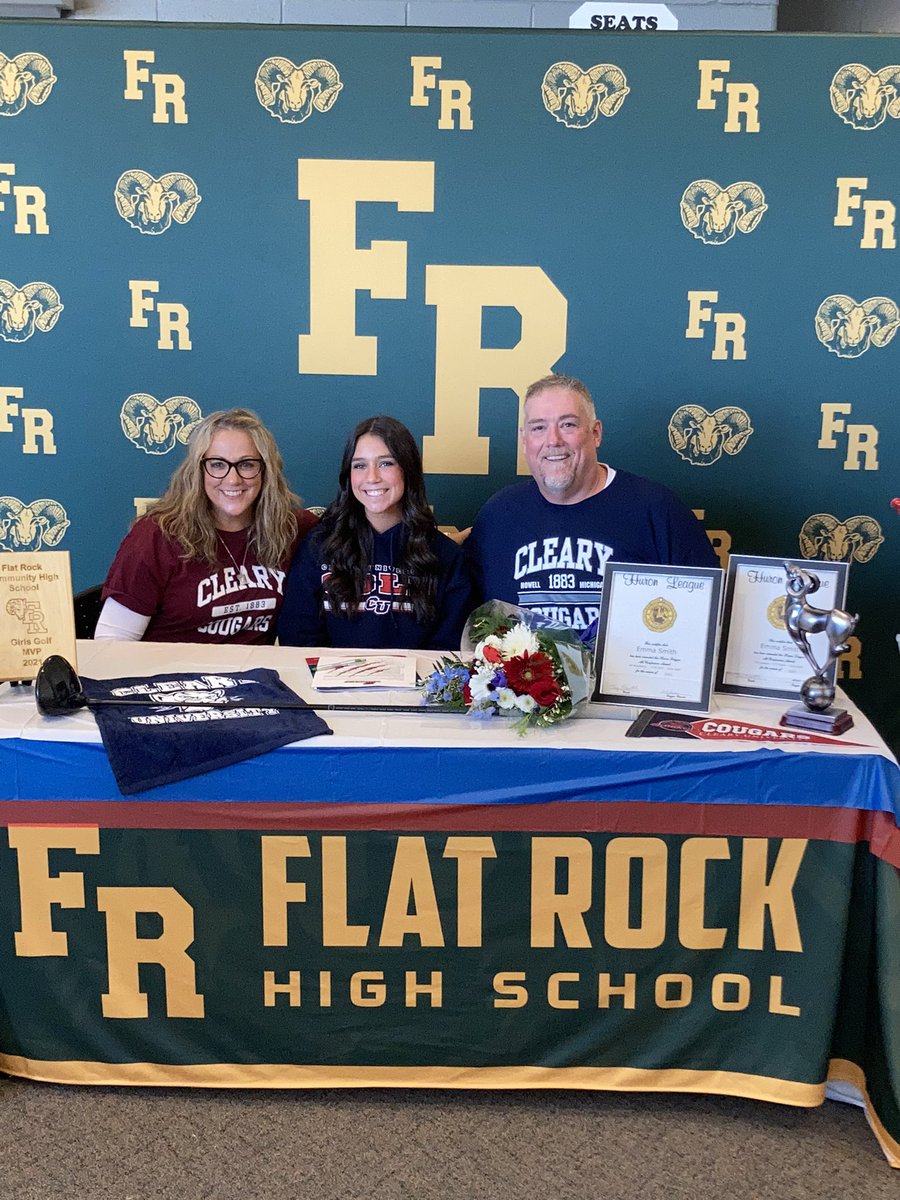 FR_Athletics's tweet photo. Congratulations to Lady Ram Emma Smith for deciding to further her academic and athletic career at Cleary University! Emma will be playing golf for the Cougars! #warh #RamsAtTheNextLevel πππ https://t.co/xwYp5b8pBF