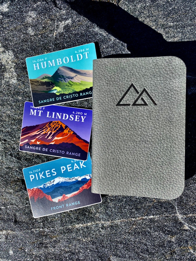 HinterlandShop's tweet photo. Looking for some stocking stuffers? Well look no further, we gotchu! Grab a #14er logs and the summits you've hiked, want to hike, or just like to look at!

#HinterlandOutdoors #takeyouradventurehome 
#colorado #stickers #pikespeak #mtlindsey #humboldt #14ers https://t.co/7Gknv6aaD8