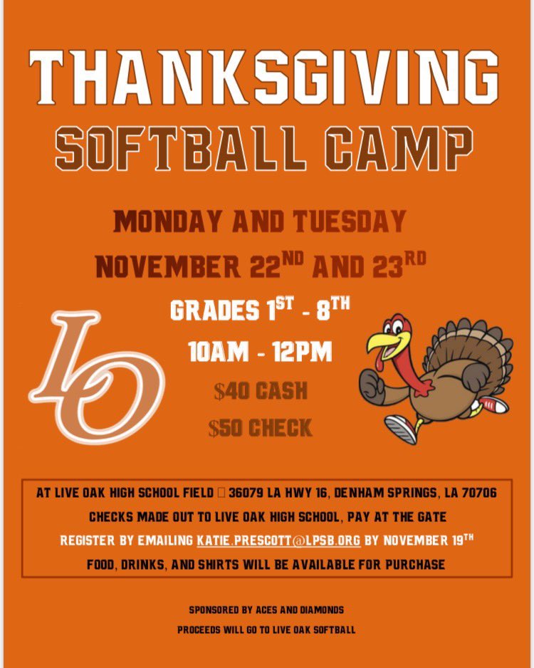 Don’t have plans for the beginning of the break? Well, we’ve got you covered! 
DON’T FORGET ABOUT OUR THANKSGIVING CAMP COMING UP! Nov. 22 and 23. Be there!!