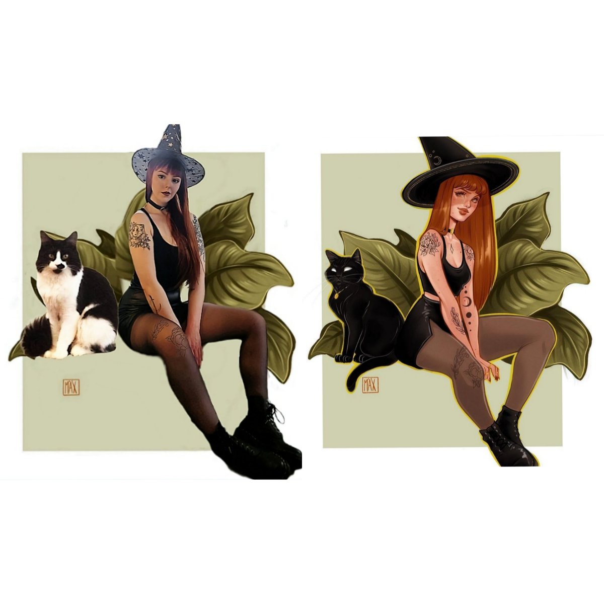falswatr's tweet photo. 🌟Plant witch🌟 My cosplay of @MaxWiseArt 's plant witch ☺ I added my real-life familiar ❤ His name is Rory, short for Rorschach after the ink-blot test due to his fur coloring ✨
#supportdigitalart #supportartist ##supportartists #tattooart #witchcosplay #witchart #plantwitch https://t.co/H8xC2LwrmN