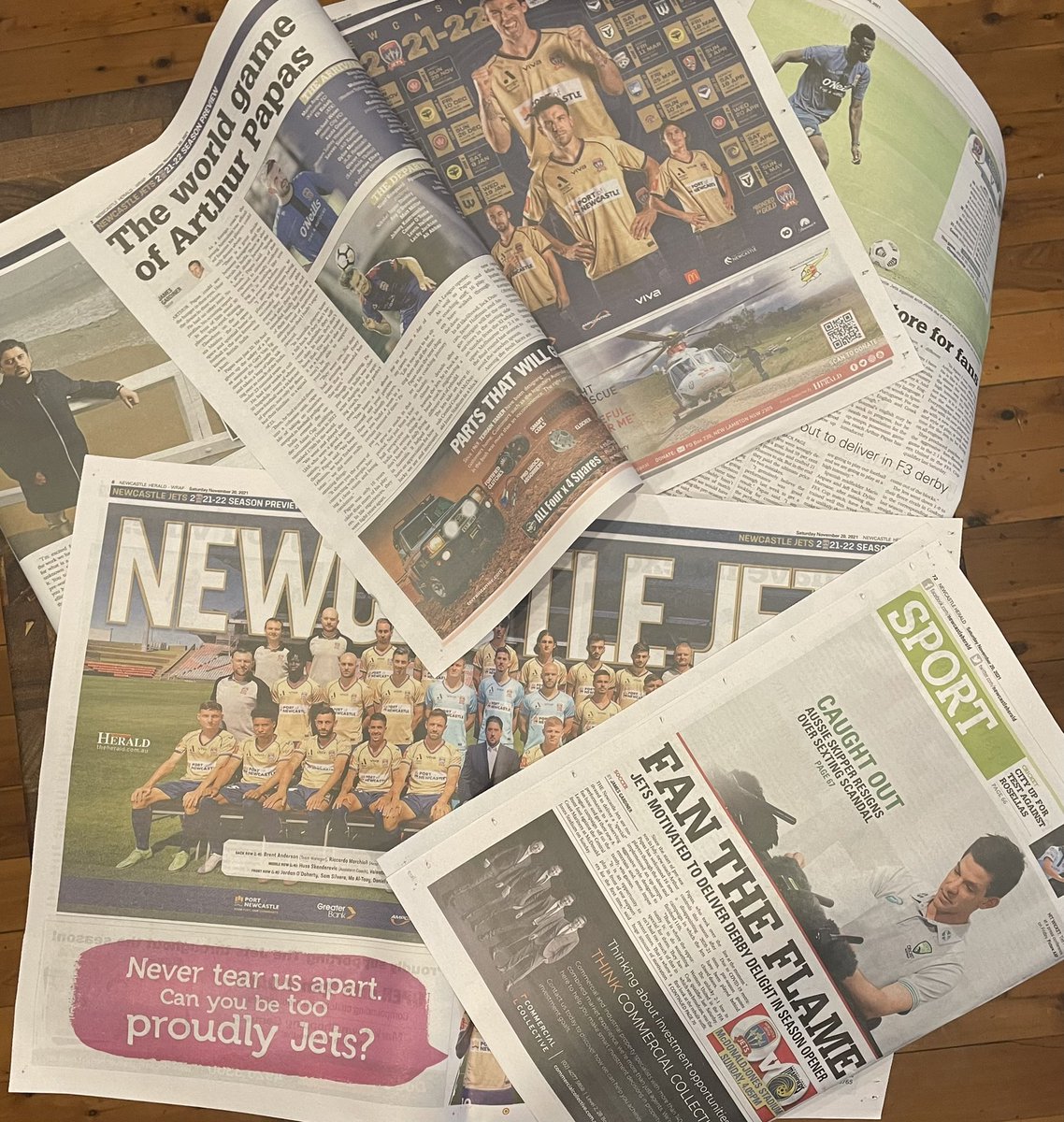 Here it is <a href="/NewcastleJetsFC/">NEWCASTLE JETS FC ✈️</a> fans. 16-page season preview for new <a href="/aleaguemen/">Isuzu UTE A-League</a> <a href="/aleaguewomen/">Ninja A-League</a>  campaigns. Great reading and insights from <a href="/JamesGardiner42/">James Gardiner</a> <a href="/R_Valentine77/">renee valentine</a> and David Lowe - plus posters, fixtures, profiles. Plus another 3 pages on clash v Mariners