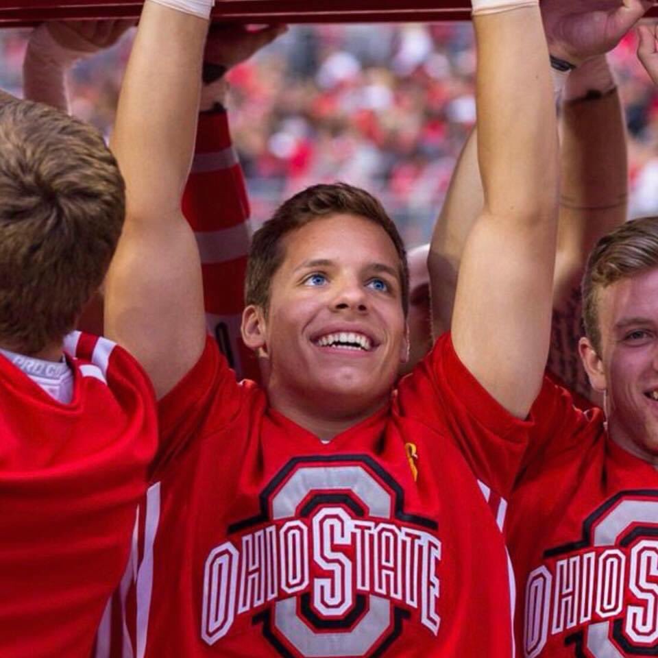 OSU_SpiritSquad's tweet photo. Our Baby Bucks aren’t babies anymore! A few more memories for our seniors cheering their last game in the shoe tomorrow #timeandchange @ashleythomason_ @AllissaThornton @emilygramza7 @Keyli4rae @alextadda52 @_lmt127 https://t.co/KkWoC4XLx9