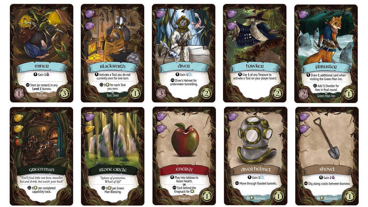 Been editing card copy, adding effect icons and updating the card combo system this week. Looking forward to the next play testing of Undergrowth: A Tunnel Crawling Quest. #boardgames #tabletopgames #bgg #boardgamedesign #boardgame #eurogame