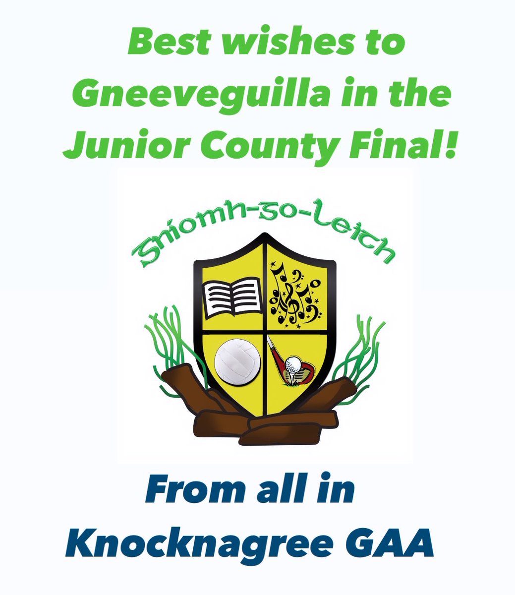 KnocknagreeGAA's tweet photo. All the best to @Gneeveguillagaa in the Junior County final from all in Knocknagree GAA! #OneParish ✊ https://t.co/jkXqY64aju