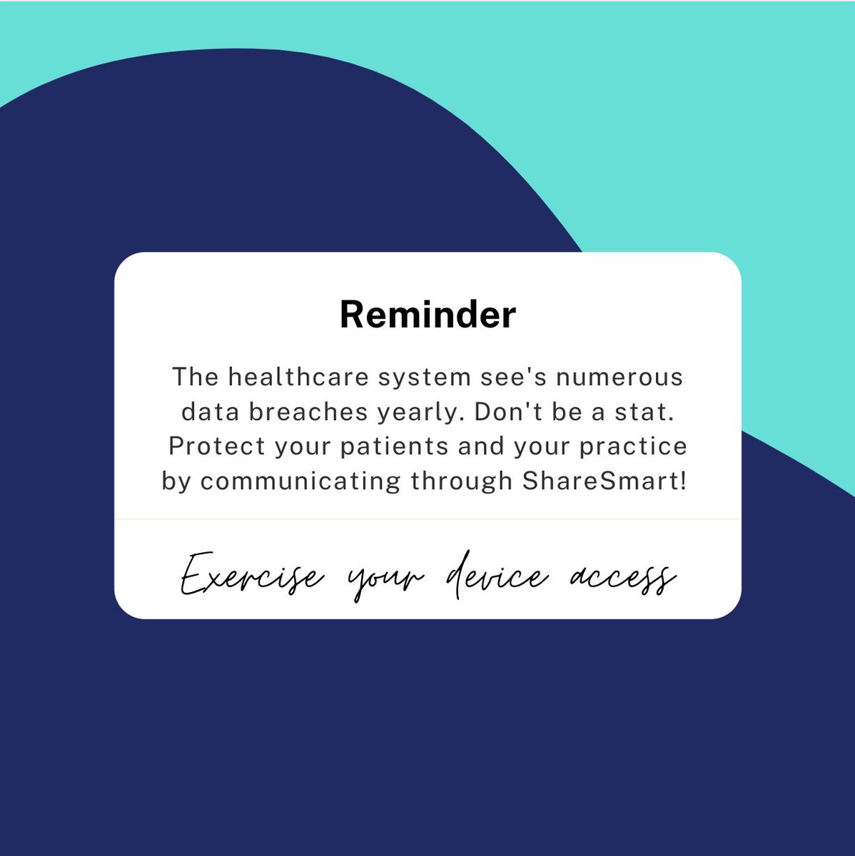 ShareSmartApp's tweet image. Don&apos;t be a stat. Protect yourself and your patients. Download the ShareSmart Communications app today!