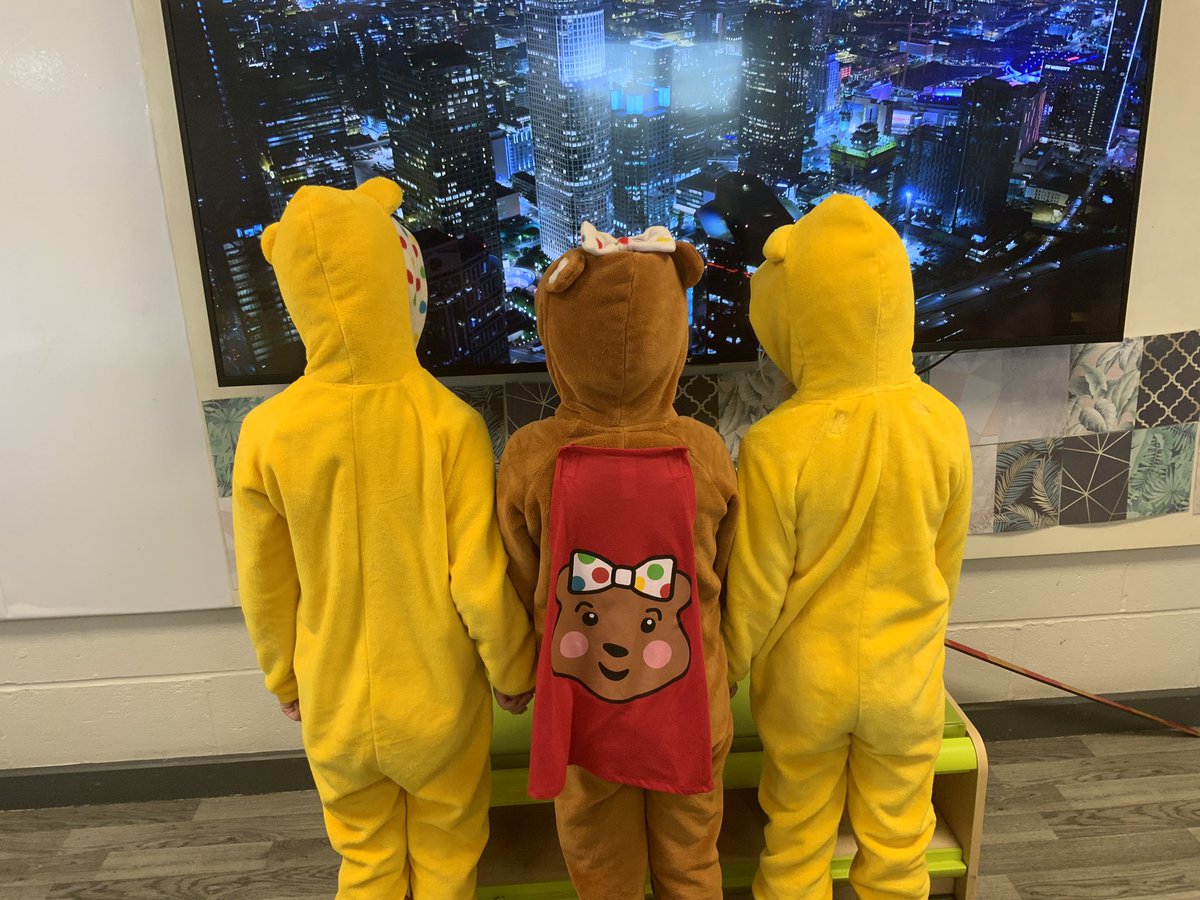 miss_bennett20's tweet photo. Some of 3B’s fantastic pudsey outfits today to raise money for Children in Need #ChildreninNeed  @Year3layton https://t.co/1ymRHJsfrS
