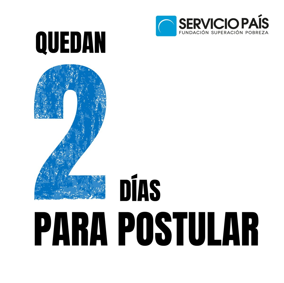 ServicioPais's tweet photo. ¡QUEDAN 2 DÍAS PARA POSTULAR A SERVICIO PAÍS! 🔔 Este lunes 22 de noviembre CIERRAN las postulaciones a @SERVICIOPAIS. Sea cual sea tu profesión, encuentra #ElMejorLugarParaTrabajar en SERVICIO PAÍS. Postula en https://t.co/vXNcY7xpMa https://t.co/917zxDJObr