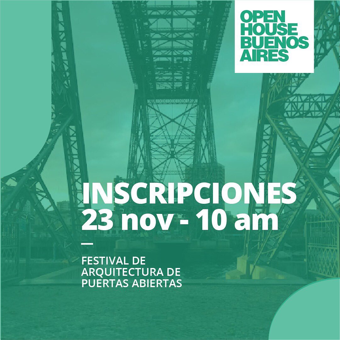 openhousebsas's tweet photo. A partir del MARTES 23 DE NOVIEMBRE a las 10 AM se habilita la inscripción a CAMINA BSAS y Edificios.
Ingresá a https://t.co/2wNmcsuZBu y
elegí el EDIFICIO Y/O CAMINATA que quieras realizar.
#ohbsas
#openhousebsas
#buenosaires
#caminabsas
#openbici
#openmuro
#openfoto https://t.co/e7nmZUBm7z