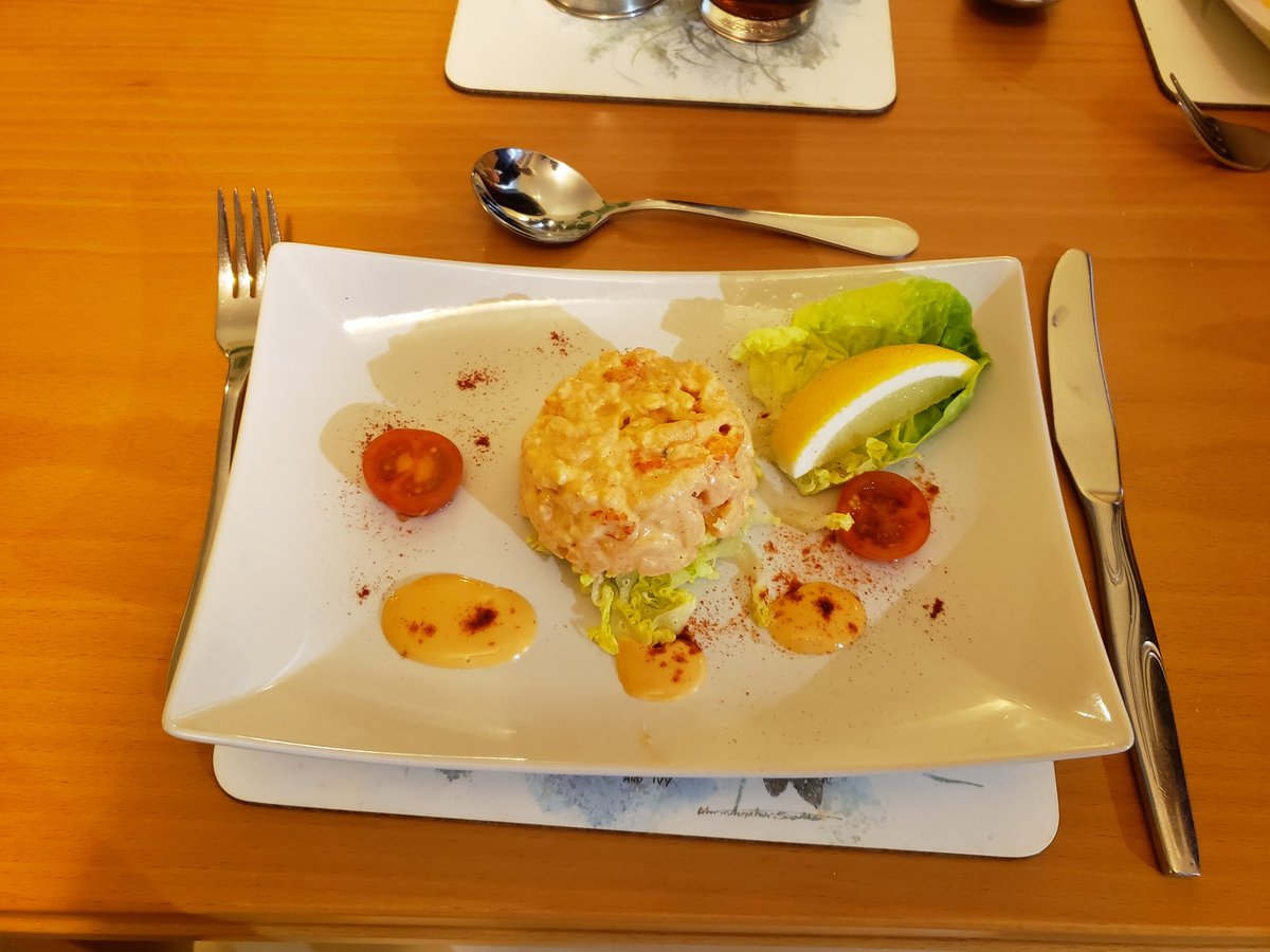 RichardLanham's tweet photo. 42nd anniversary today abd a catered neal delivered. Starter and Main shown. Dessert when I can get out of the chair. Huge thanks to  AGM Catering Experience, Bristol.  It was wonderful. https://t.co/osondyfSpg