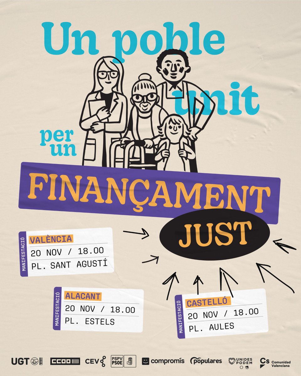 📣Bon dia, bon dissabte i totes i tots al carrer per un #FinançamentJust!