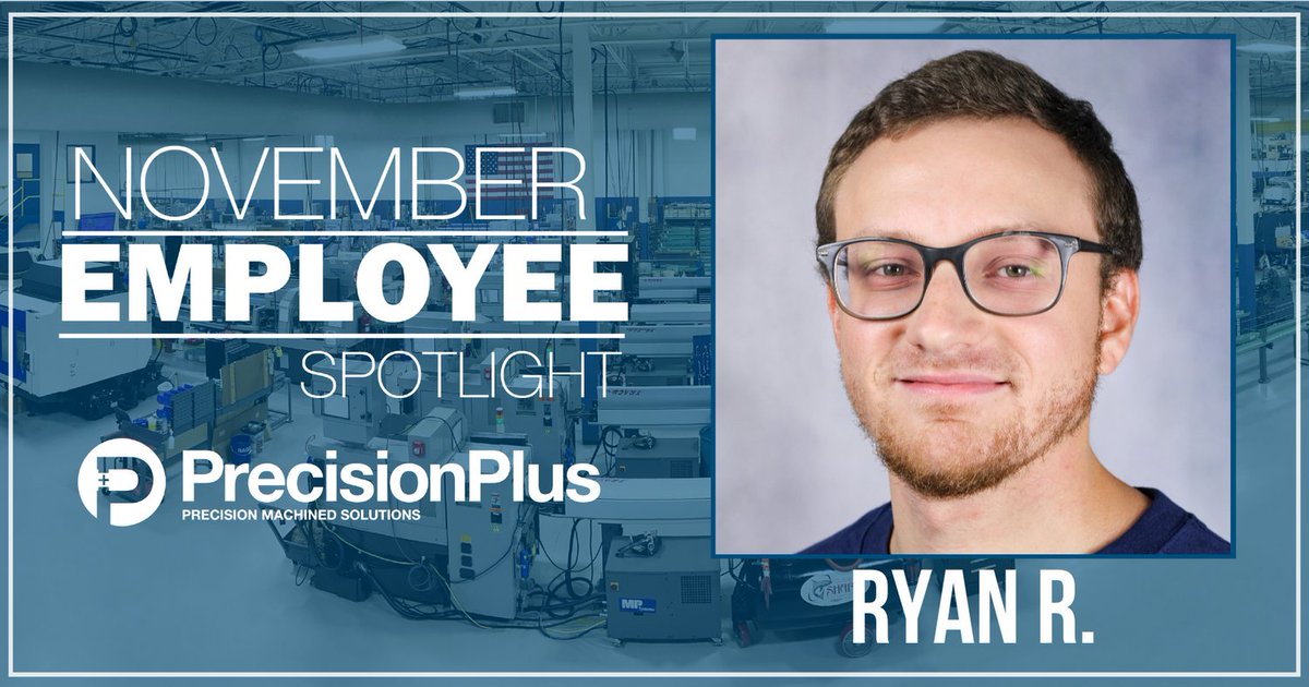 ReaderPrecision's tweet photo. This week’s Employee Spotlight is Production Control Coordinator, Ryan R. ‼️
He has been a part of the family business since he can remember, but formally began his career in June of 2016.
#PrecisionMachining #ManufacturingProfessionals #PrecisionPlus #EmployeeSpotlight https://t.co/4pJbhRdKJo